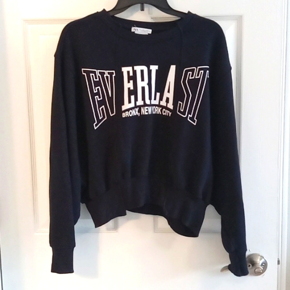 ZARA Everlast Bronx Cropped Sweatshirt 0264/317 - Picture 1 of 6